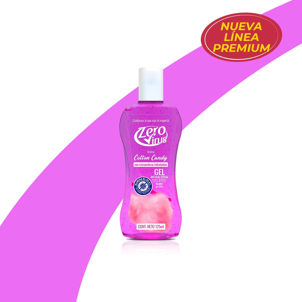 Gel Antibacterial Premium Cotton Candy Con Jojoba 125ml