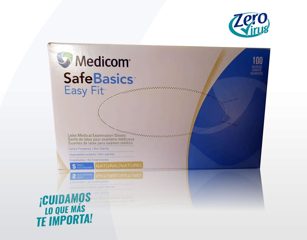 Guantes de látex Medicom talla chica 100 piezas