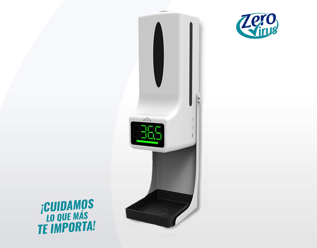 Dispensador de gel con termómetro 2 en 1