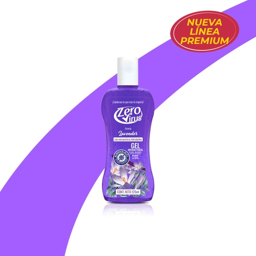 [324] Gel Antibacterial Premium Lavender con Jojoba 125 ml