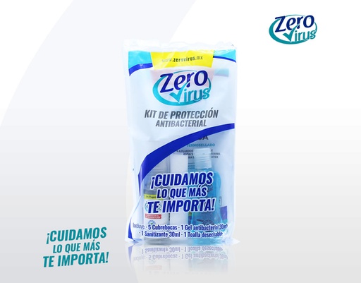 [208] Kit de Protección Antiséptico Cotton Candy c/5 Cubrebocas Reforzado